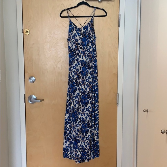 Topshop Island Animal Print Cross Back Maxi Dress - Picture 5 of 8